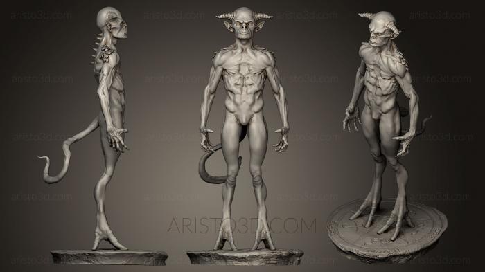 Figurines heroes, monsters and demons (STKM_0439) 3D model for CNC machine